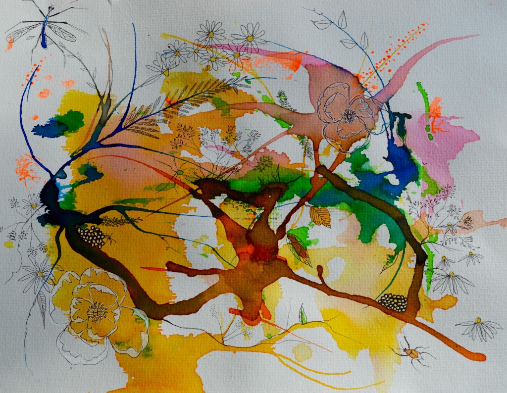 Akvarel, Botanik, Mixedmedia