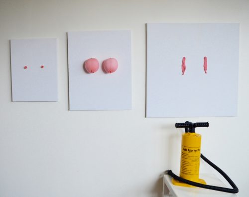 installations kunst , kunstinstallation, kunst, bryster, ballaoner